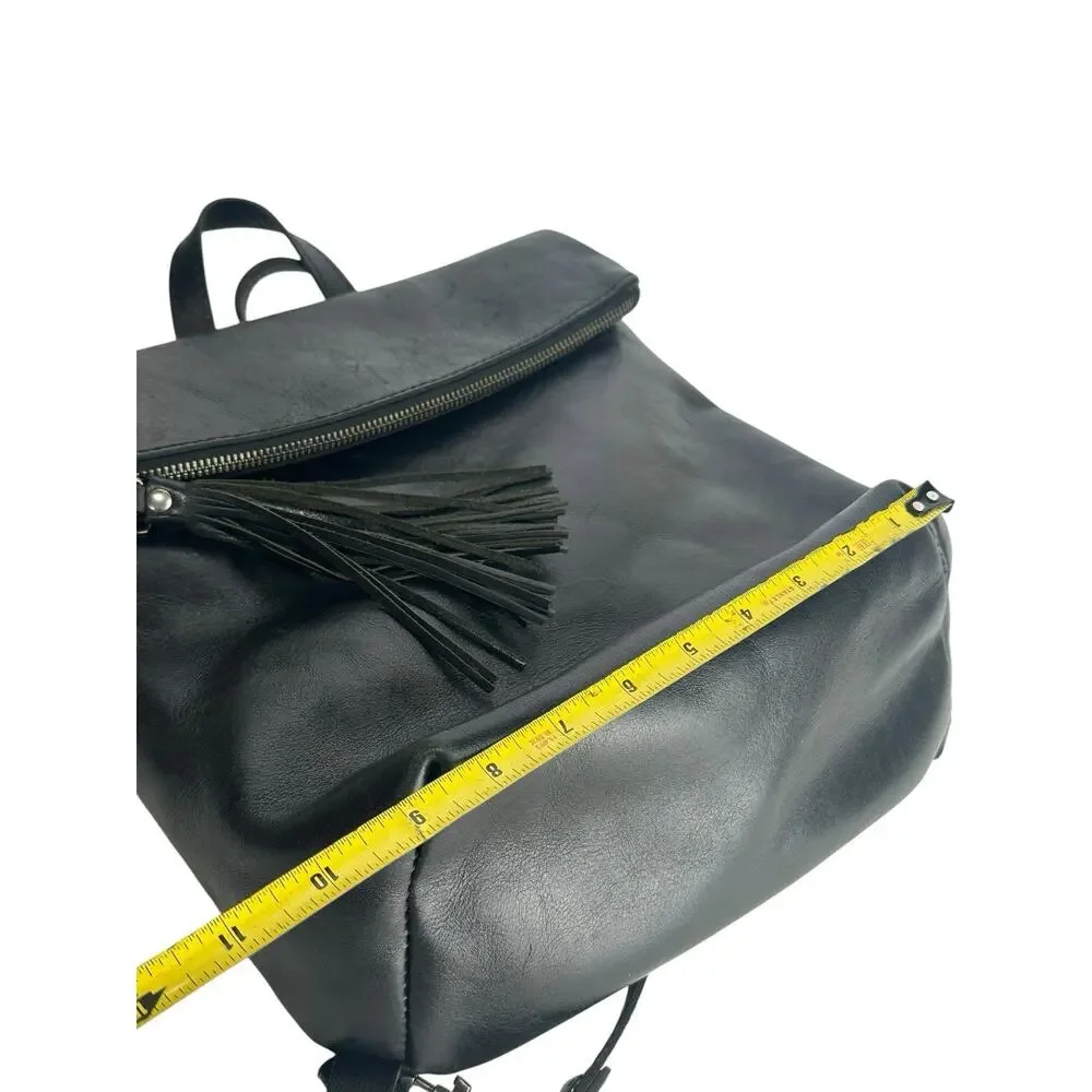 Patricia Nash Luzille Heritage Black Leather Backpack Purse